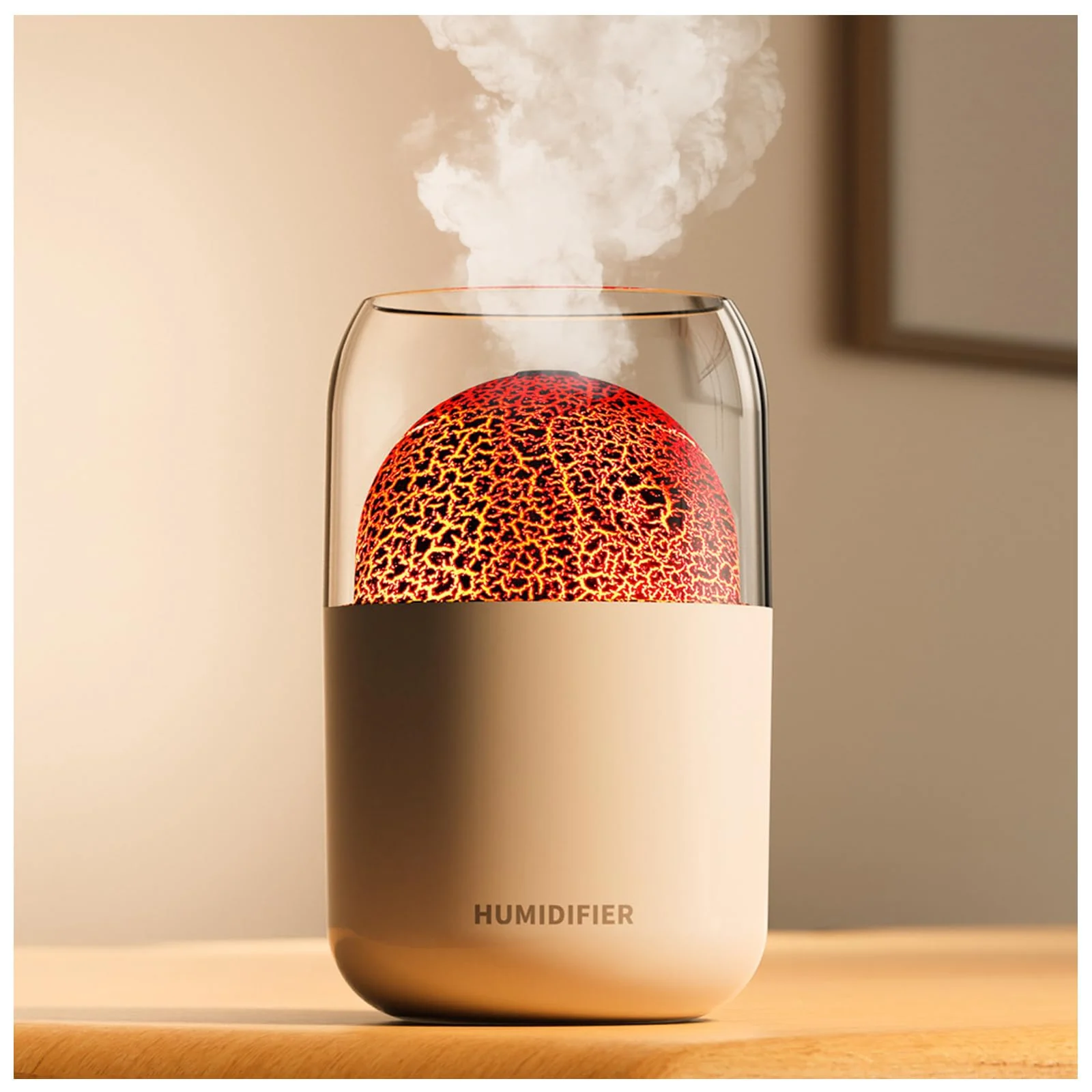 MOBIGON Volcano Mist 300 ml Aroma Diffuser and Humidifier, White - A-White