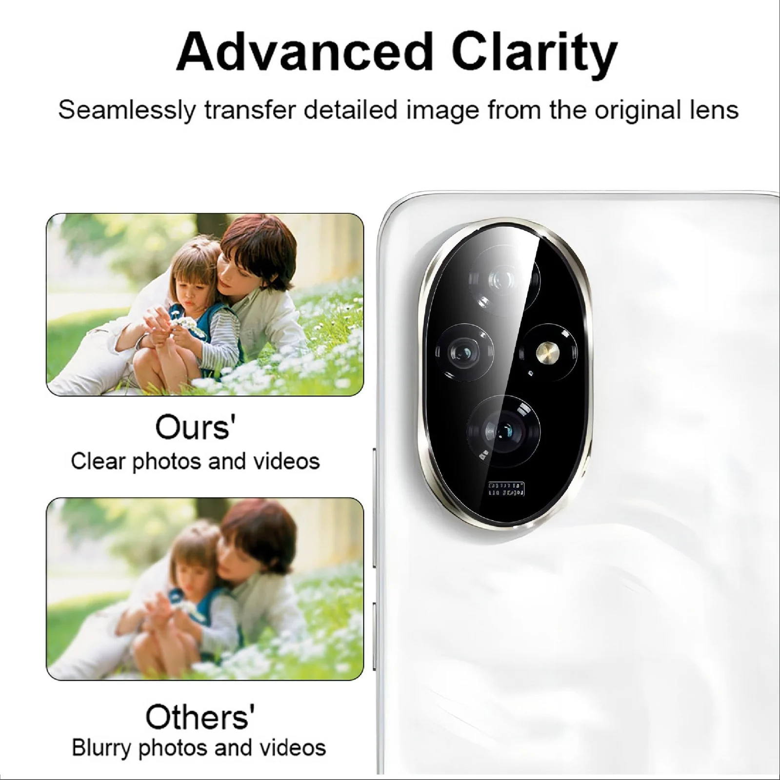 DL3 Mobilak Honor 200 Pro Camera Lens Protector Tempered Glass Screen Protector HD [Full Coverage][Anti-Scratch] Drop Protection Ultra Clear/Thin Lens Protector Case - Black