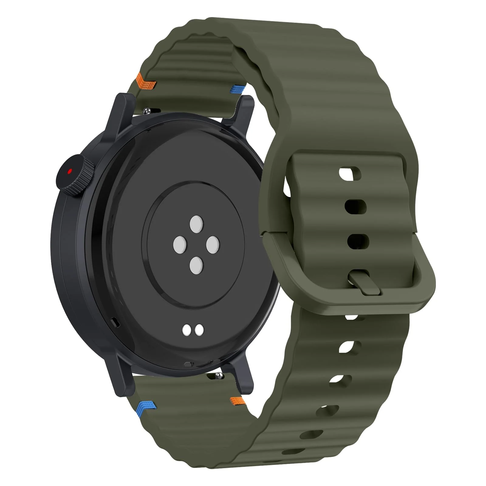 DL3 Mobilak 18m Strap for Huawei Watch GT 6 41mm/GT 5 Pro 42 mm/GT5 41mm/GT4 41 mm/Huawei Watch 5 42mm, 18 mm Silicone Sport Armband Replacement Bracelet for Venu 2S/3S/Vivomove 3S/4S - Army Green
