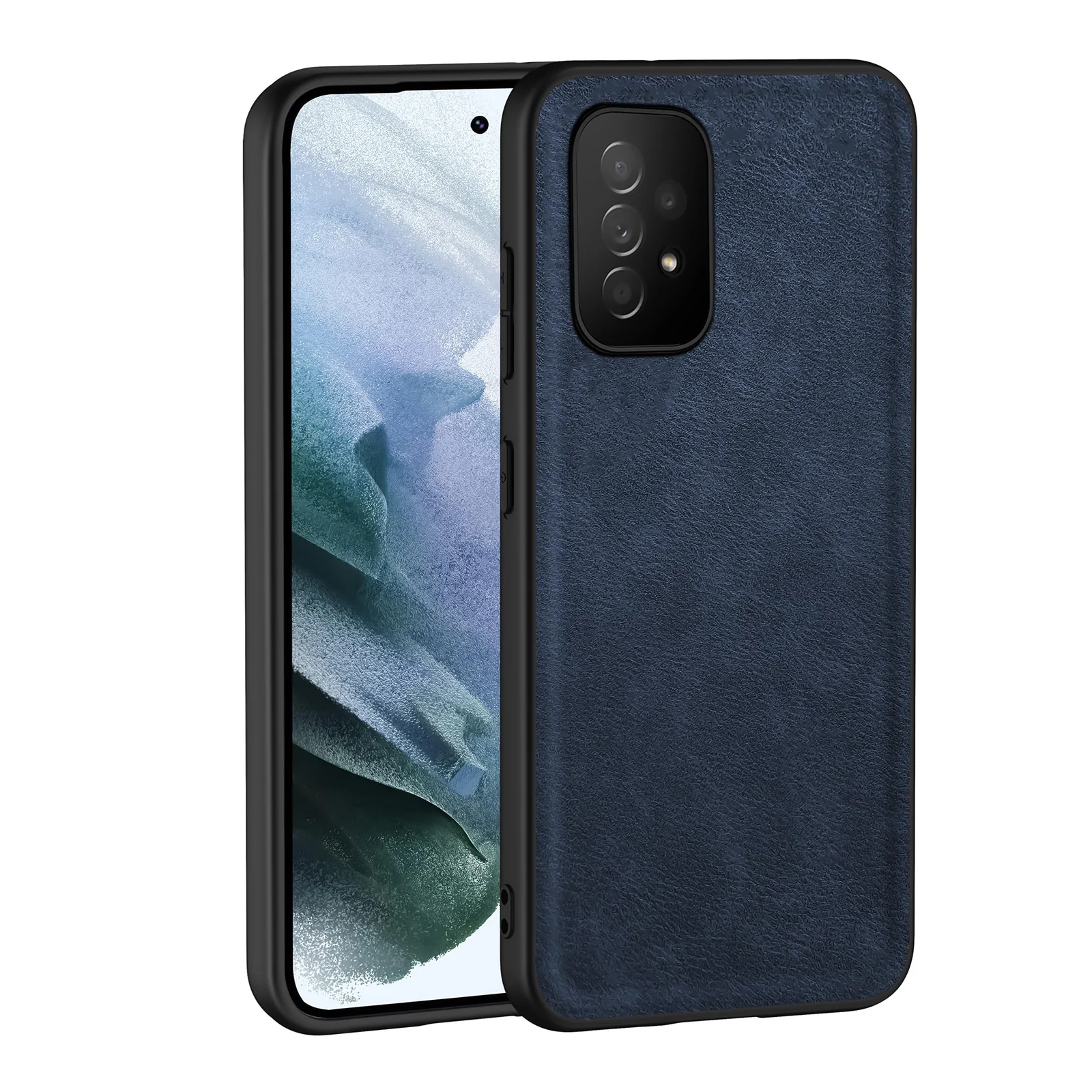 Dl3 Mobilak Case for Samsung Galaxy A52 / A52S Leather Case,Anti-Drop, Anti-Shock, Non-Slip Texture,Simple Cell Phong Cover (Dark Brown)