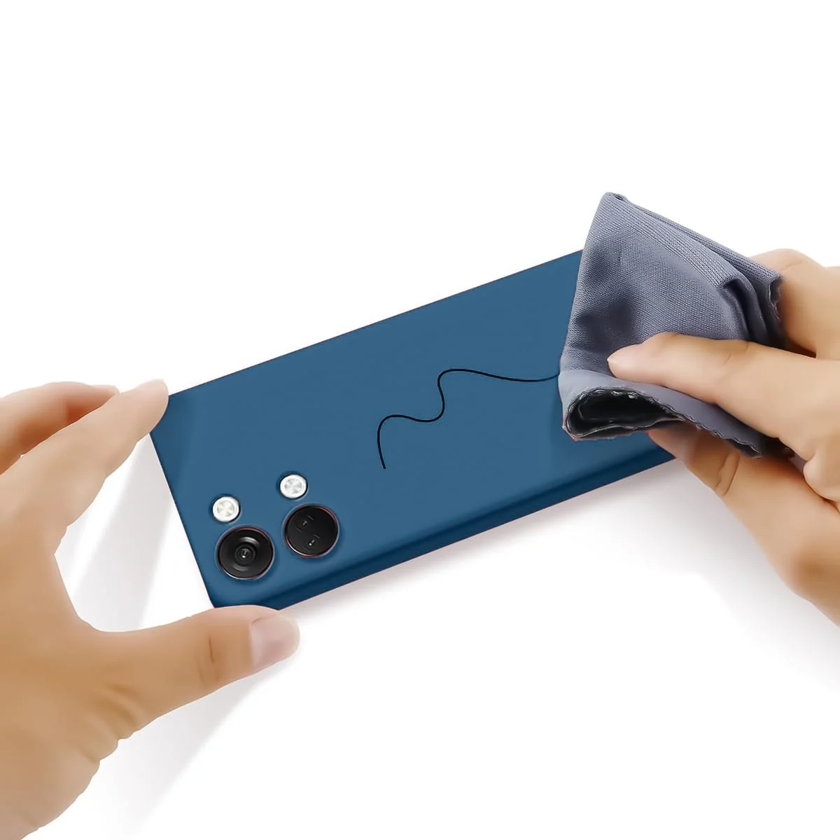 DL3 Mobilak Soft Silicone Protective Case for OnePlus Nord 3 with Microfiber Lining and Shockproof Design - Royal Blue