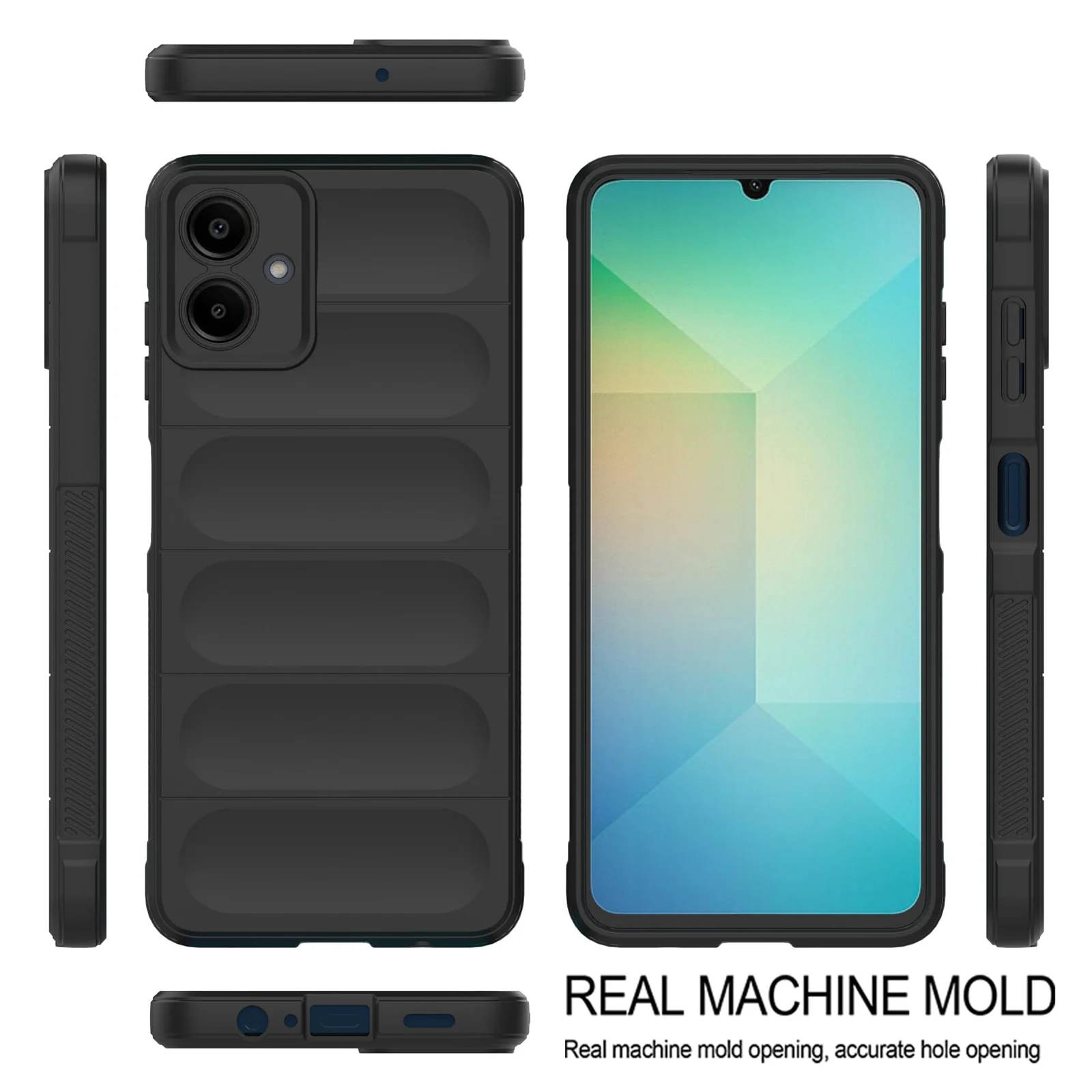 DL3 Mobilak Flexible Silicone and TPU Protective Case with Camera Protection for Samsung Galaxy A06 - Black
