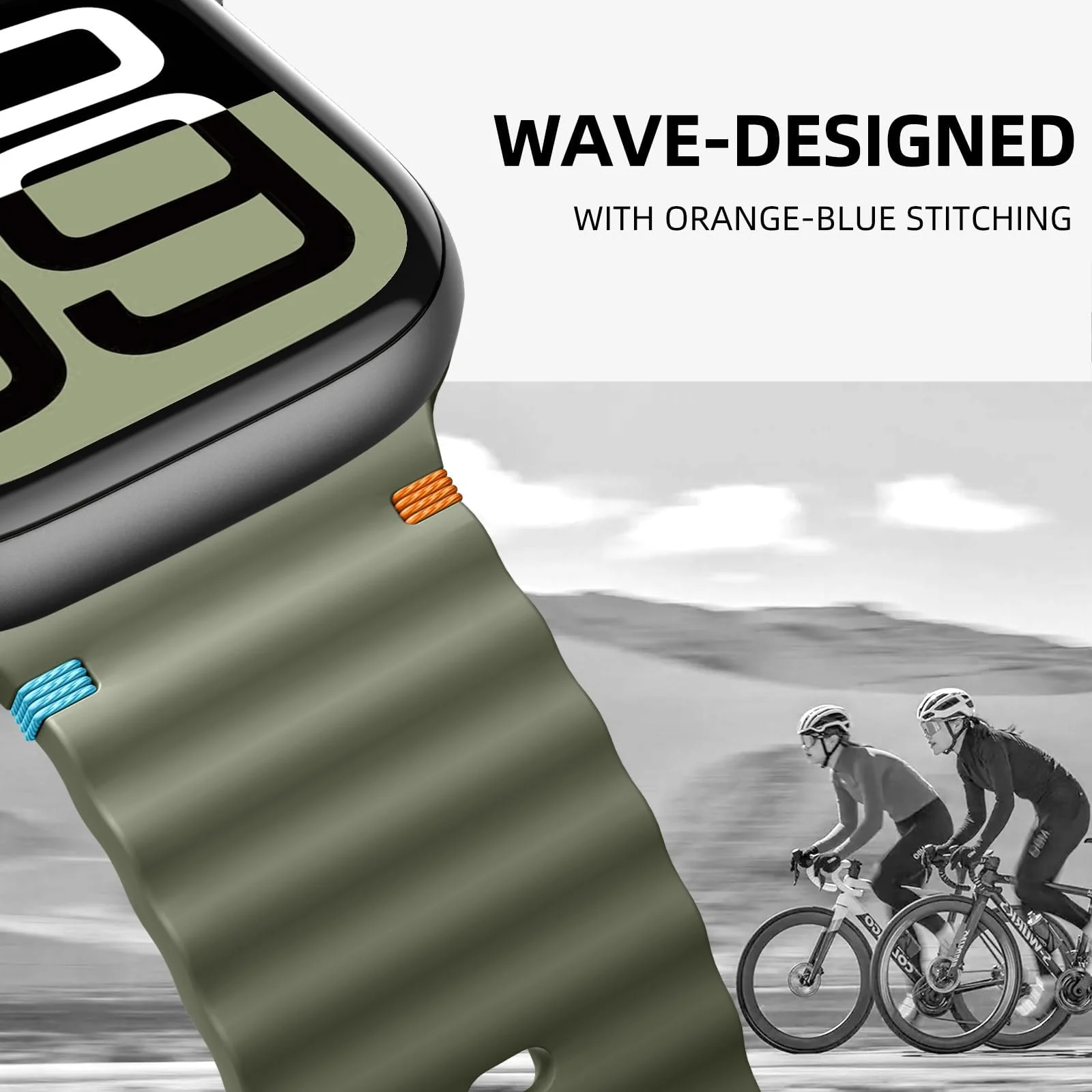 DL3 Mobilak Silicone Wave Stitching Wristband for Huawei Watch Fit 3/Watch Fit 4 Pro/Fit 4 Strap, Watchbands Breathable Sport Bands Armband Quick Release Strap Adjustable Bracelet - Gray