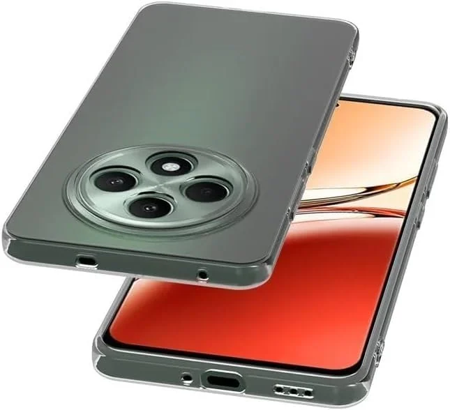 DL3 Mobilak Case Compatible with OPPO Reno 12F 5G /4G Case Crystal Soft TPU Gel Case Flexible Silicone Anti-Scratch Camera Protection TPU Cover - Clear