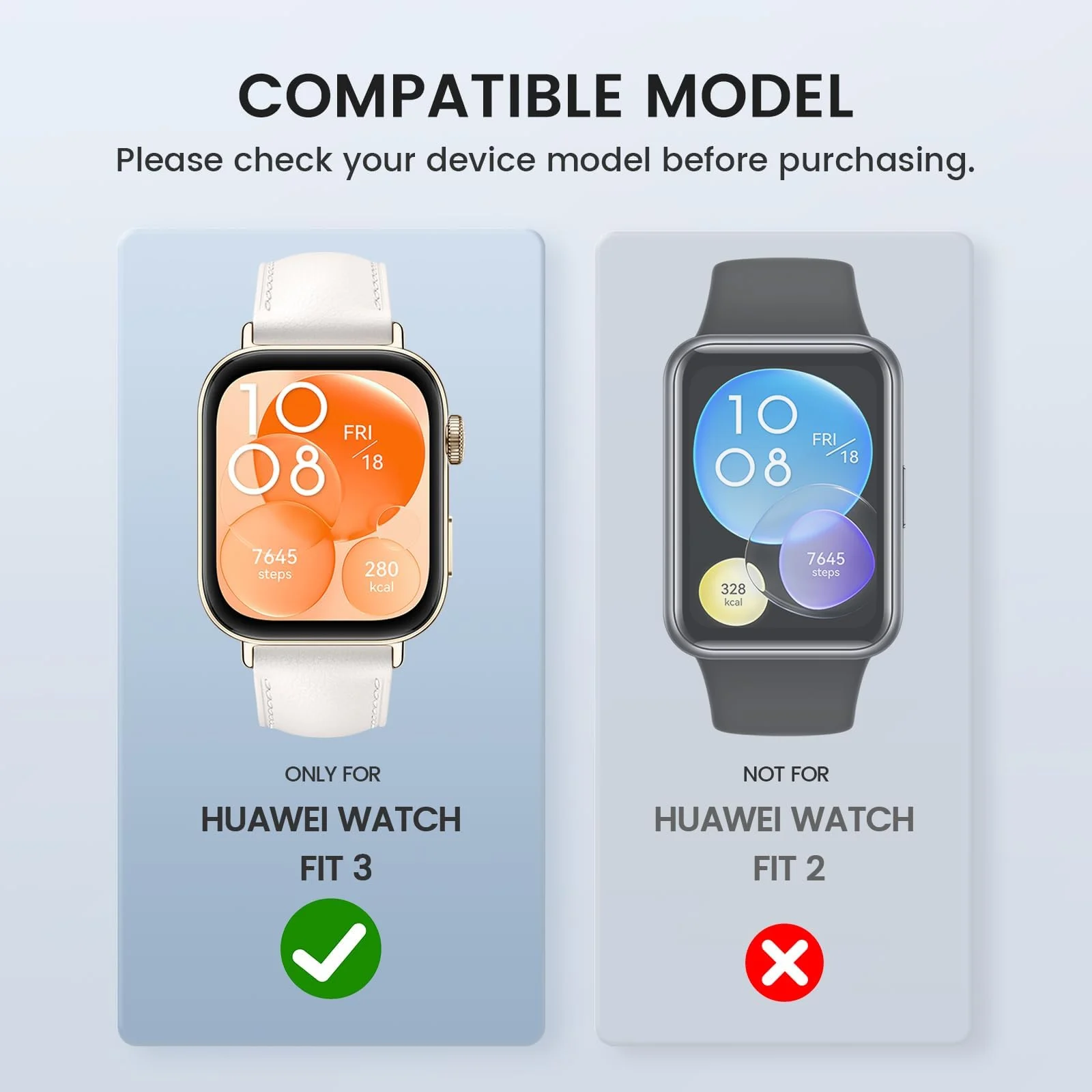 DL3 Mobilak Case Compatible with Huawei Watch Fit 3 Case All-Around with Built-in Screen Protector Watch Soft TPU Shockproof Cover Slim Guard Thin Bumper Shell Protector - Clear