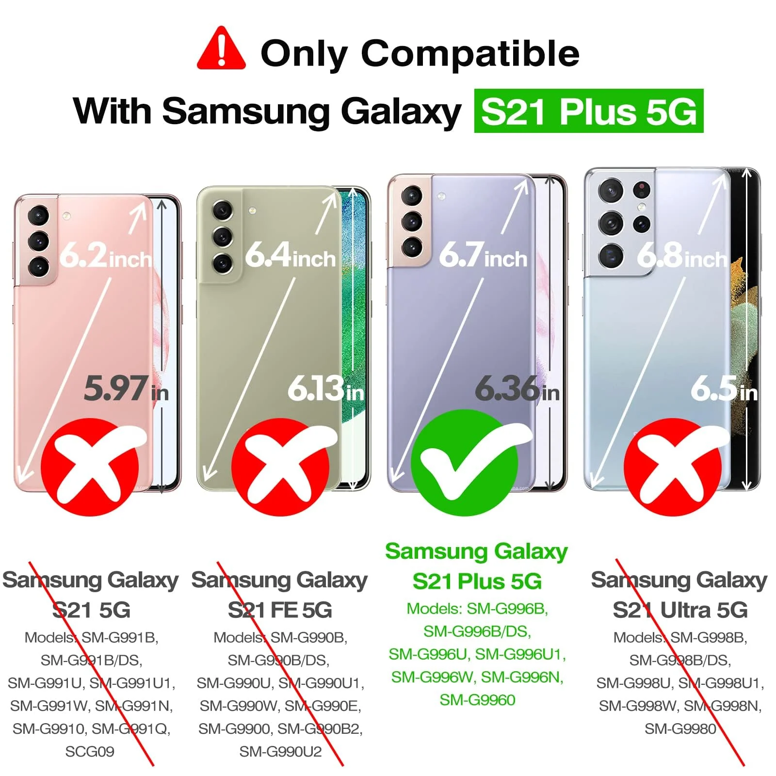 DL3 MOBILAK Case Compatible with Samsung Galaxy S21 Plus, Cover SiliconeTransparent TPU Gorilla Anti-shock Protector Camera Shockproof Corners - Clear