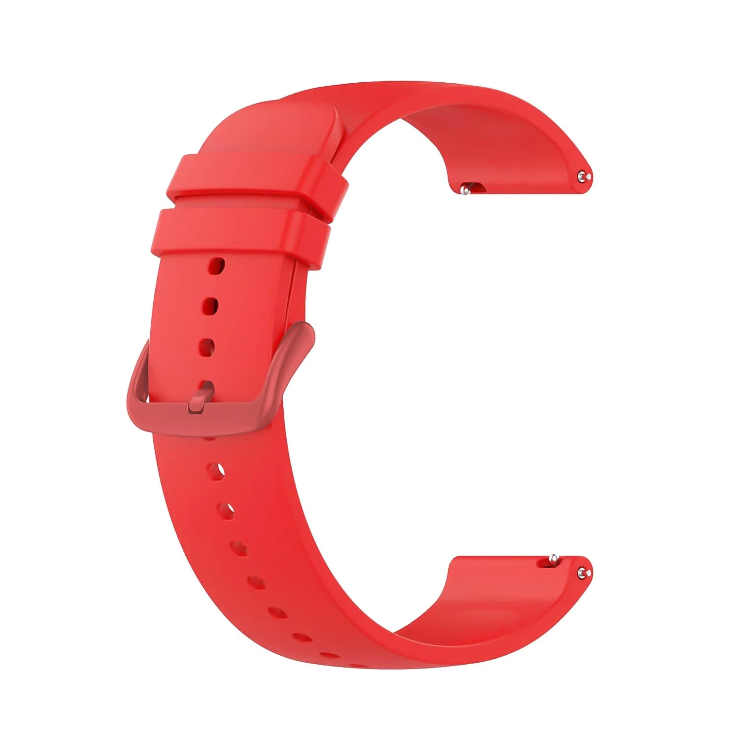 DL3 Mobilak Silicone Buckle Band 22MM Strap For Xiaomi Redmi Watch 5 Active/5 Lite/Samsung Galaxy Watch 3 45mm/Watch 46mm/Gear S3/Huawei watch GT5 GT4 GT3 GT2 GT 46MM/GT2E/GT3 Pro GT 5 Pro - Red