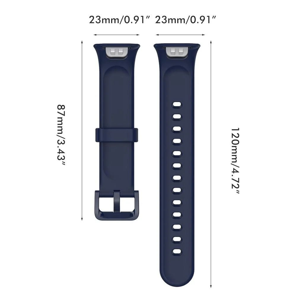 DL3 Mobilak Bands Compatible with Xiaomi Mi Band 7 Pro Watch Replacement Soft Durable Colourful Silicone Watch Band Sports Strap Wristband for Mi Band 7 Pro Smartwatch Accessories - Blue