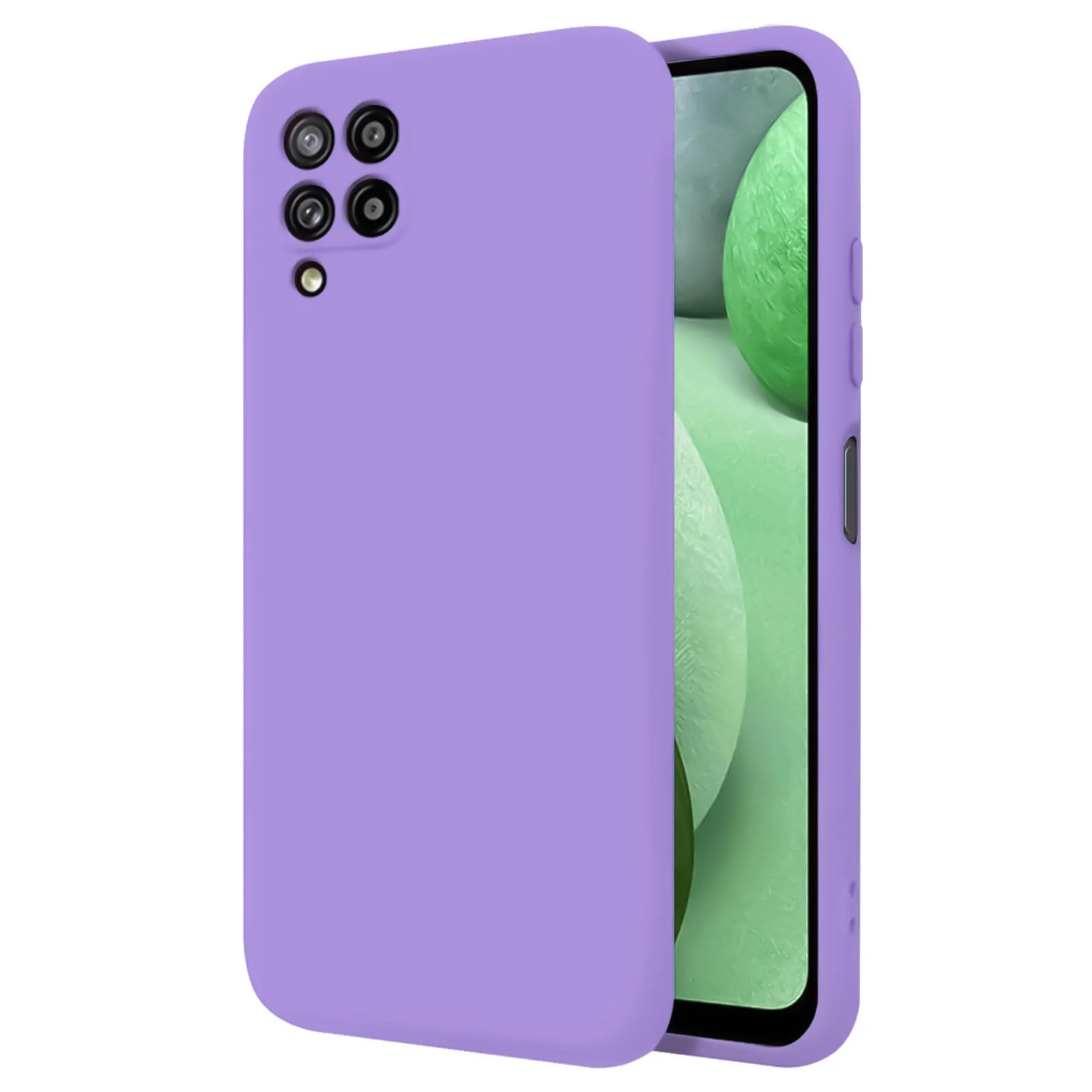 DL3 Mobilak Samsung Galaxy A12 / M12 Case, Soft Flexible Silicone Gel Rubber Bumper Cover, Full Body Shockproof Protective Phone Case - Light Purple