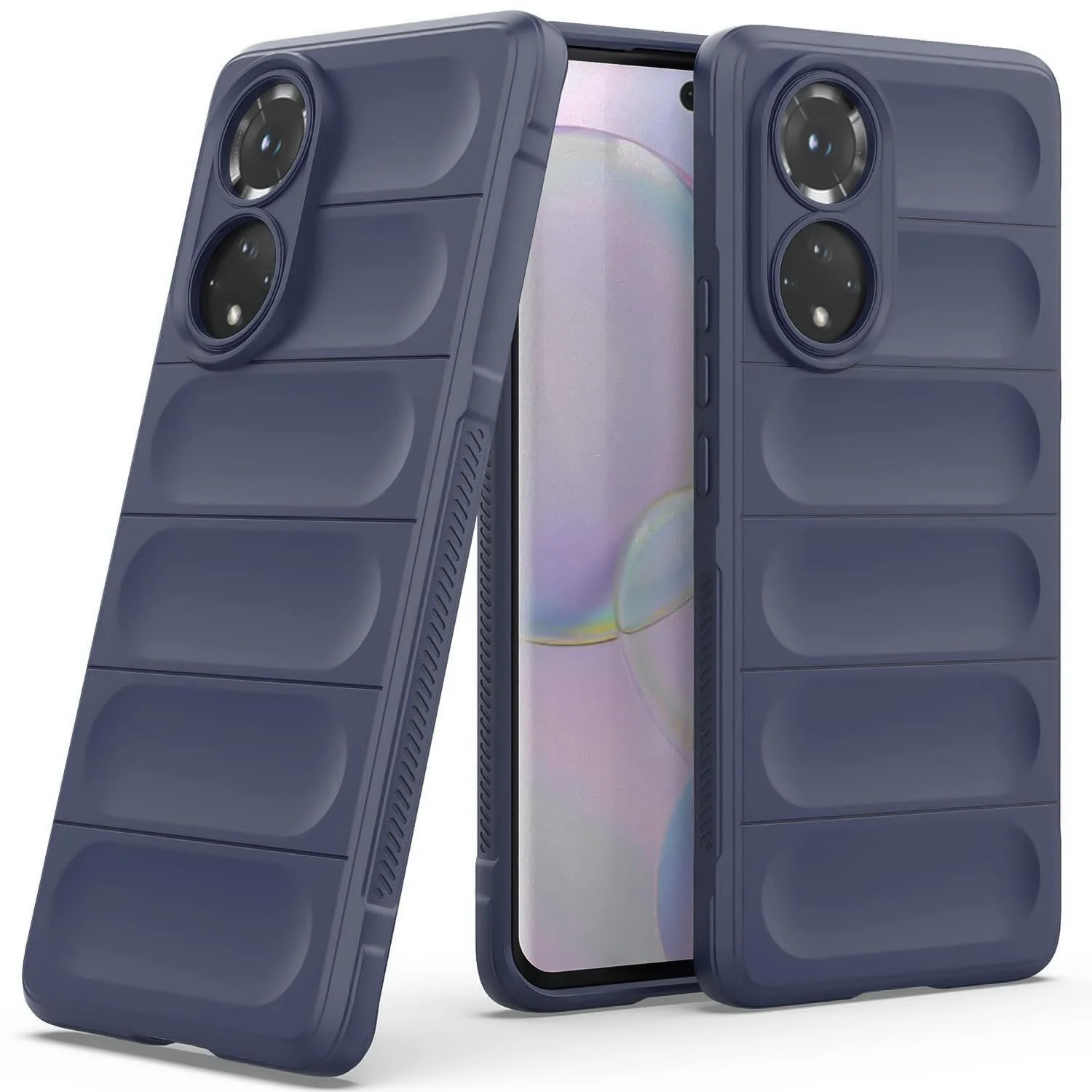 DL3 Mobilak Flexible Silicone and TPU Protective Case with Camera Protection for Honor 50 / Huawei Nova 9 - Blue