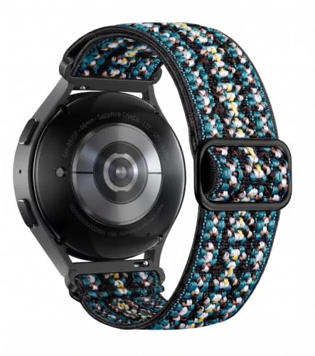 22MM Strap Nylon Loop Band For Xiaomi Redmi Watch 5 Active/5 Lite/for Samsung Galaxy Watch 46MM/Watch 3 45MM/Gear S3/for Huawei watch (GT7 GT6 GT5 GT4 GT3 46MM)/GT2E/GT 7 Pro/GT 6 Pro (Boho Green)