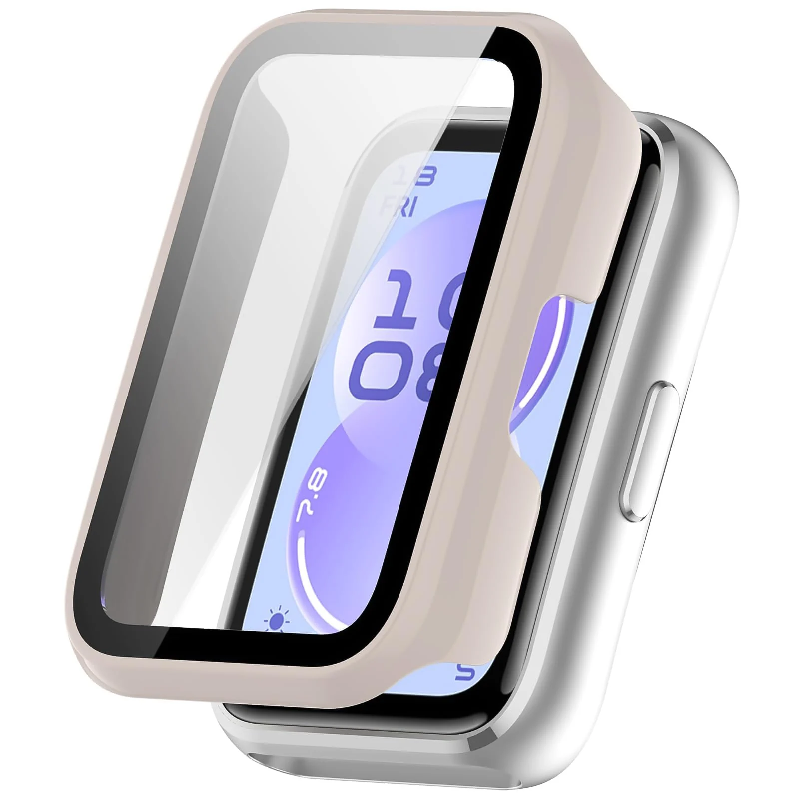 DL3 Mobilak Case with Screen Protector for Huawei Band 11, Bumper Full Coverage Hard PC Overall Protective Cover, Built-in Tempered Glass Film High Sensitivity For Huawei Band 11