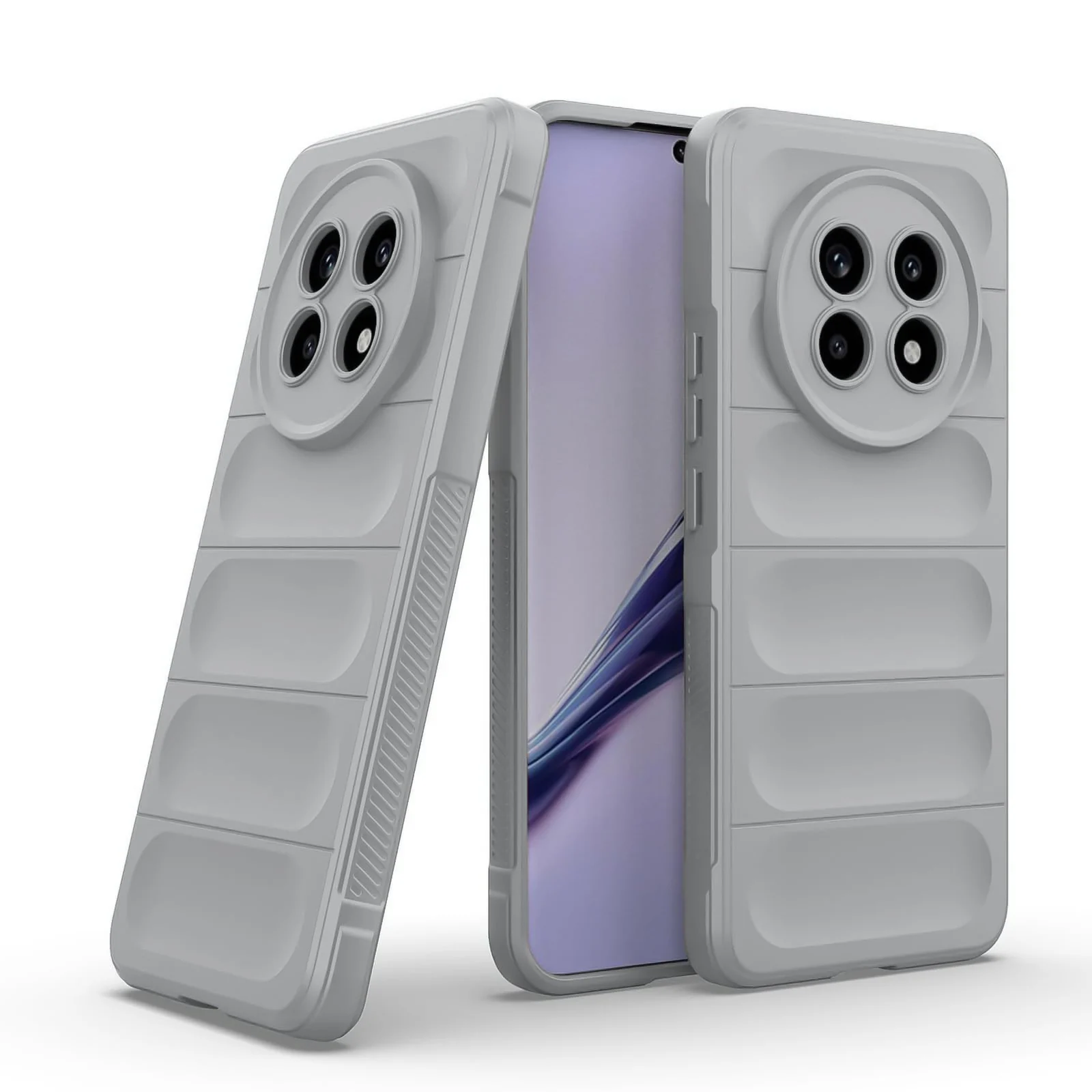 DL3 Mobilak Flexible Silicone and TPU Protective Case with Camera Protection for realme 13 Pro / realme 13 Pro Plus 5G - Gray