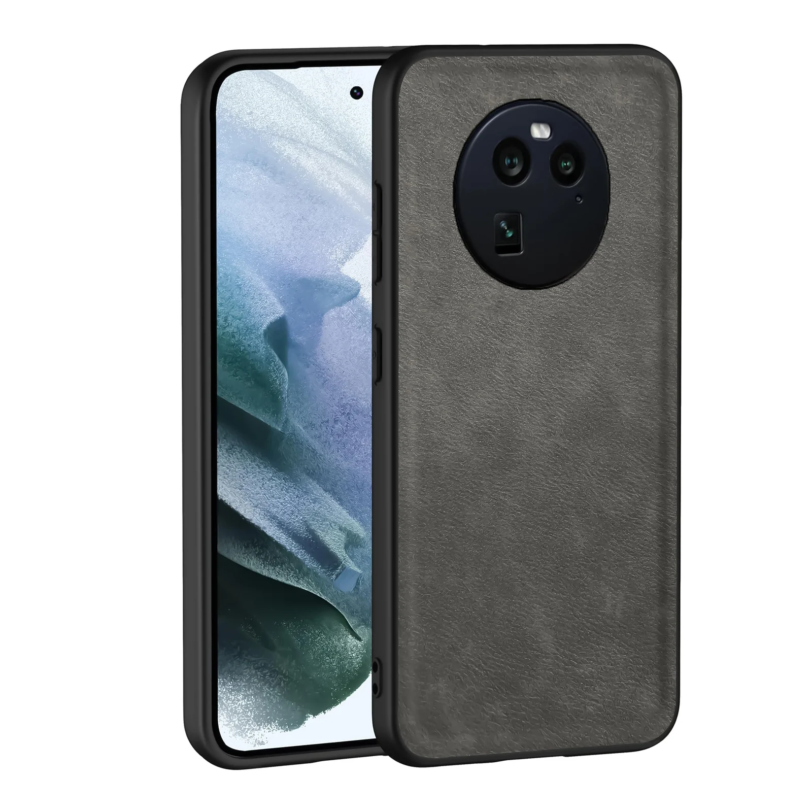 Dl3 Mobilak Case for Oppo Find X6 Pro Leather Case,Anti-Drop, Anti-Shock, Non-Slip Texture,Simple Cell Phong Cover (Brown)