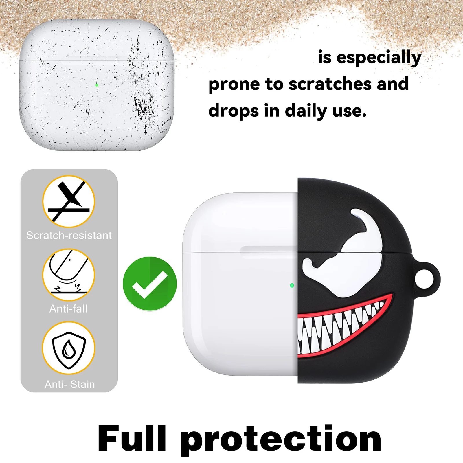 DL3 Mobilak For AirPods 3 Case Soft Silicone Shockproof Cover for Apple AirPods 3rd, New 3D Cute Cartoon Creative Fun Case Skin with Keychain Design for Air pods 3rd Charging Case (Style 5)