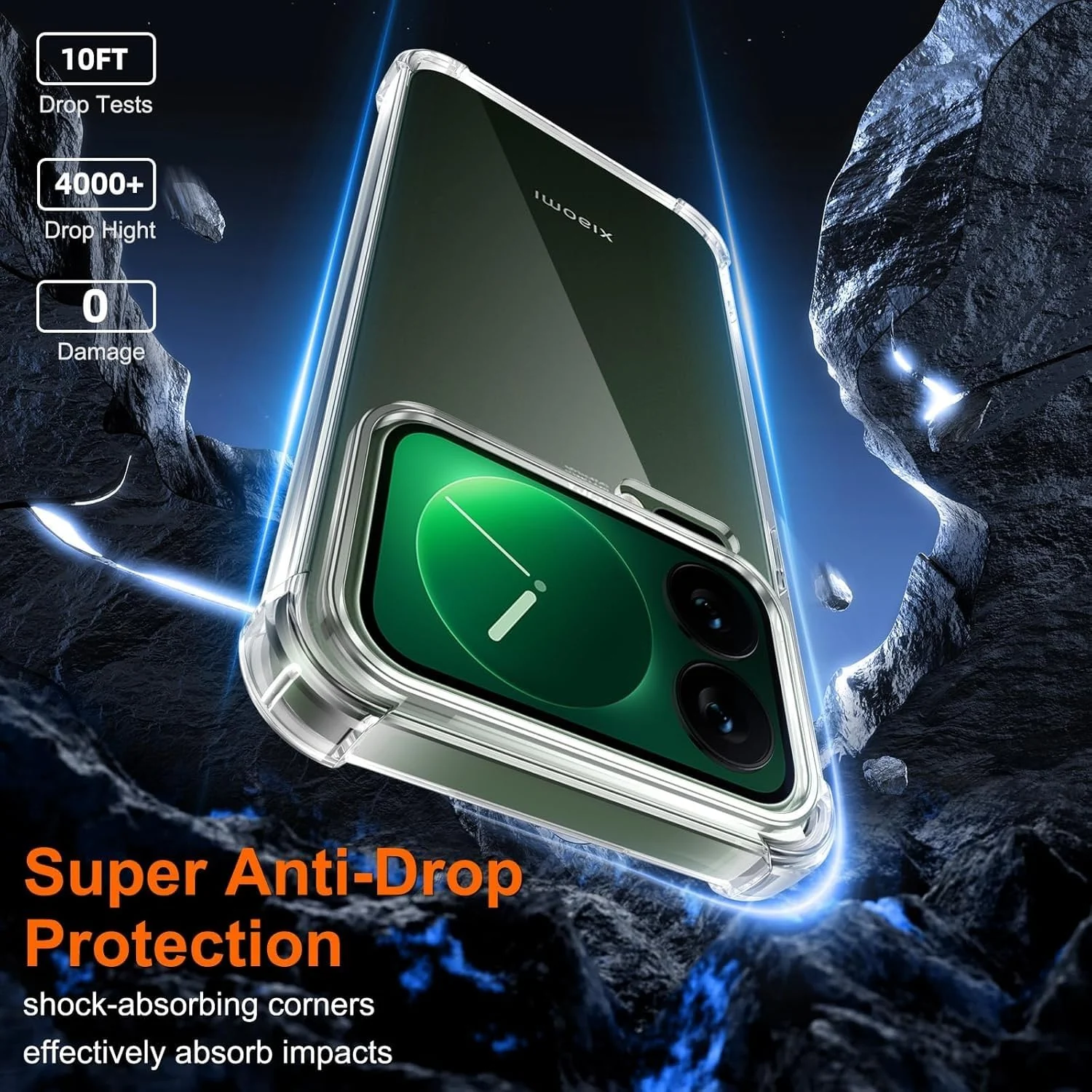 DL3 Mobilak Clear TPU Protective Case for Xiaomi 17 Pro with Camera Protection and Shockproof Design - Clear