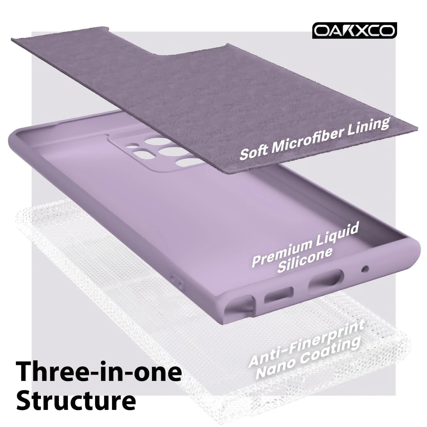 DL3 Mobilak Silicone Protective Case for Samsung Galaxy Note 20 Ultra, Shock-absorbing protection, Scratch-resistant surface, Soft microfiber lining - Lavender