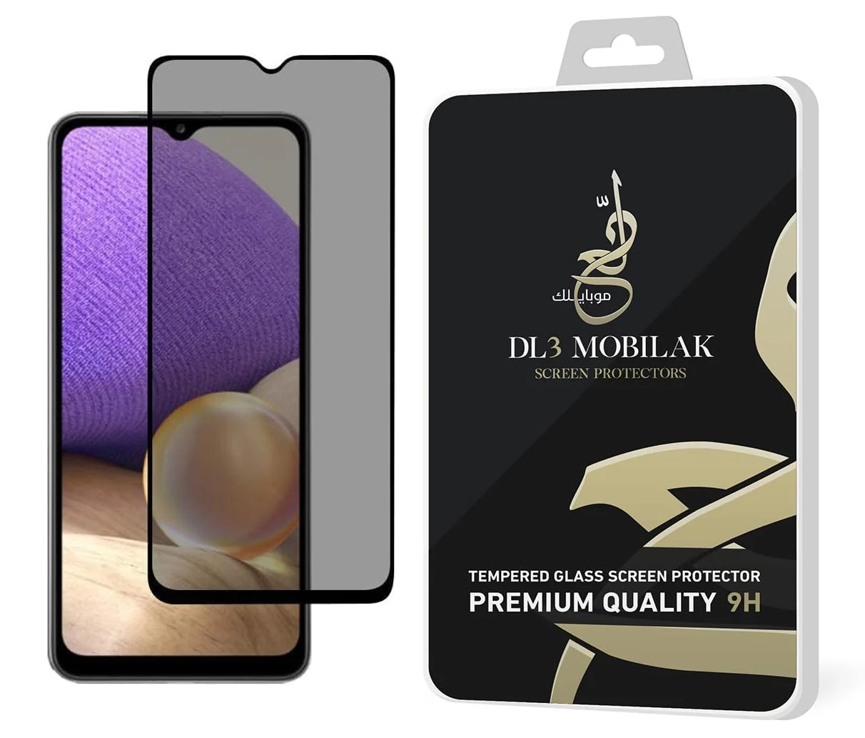 DL3 Mobilak Privacy Full Glass Screen Protector For Samsung Galaxy A34 - Black