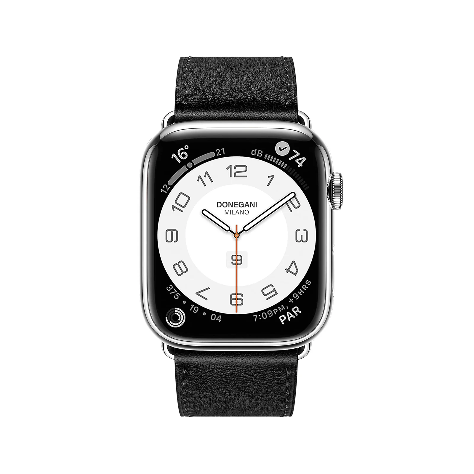 DL3 Mobilak Compatible with Apple Watch Band 49mm 46mm 45mm 44mm 42mm Leather Band Replacement Strap, Soft Leather Bracelet for iWatch Series 11 10 9 8 7 6 5 4 SE SE2 Ultra 3 2 1 - B.Black
