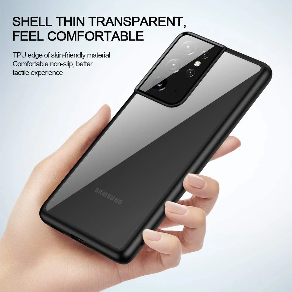 DL3 Mobilak Clear Protective Case for Samsung Galaxy S21 Ultra - Black