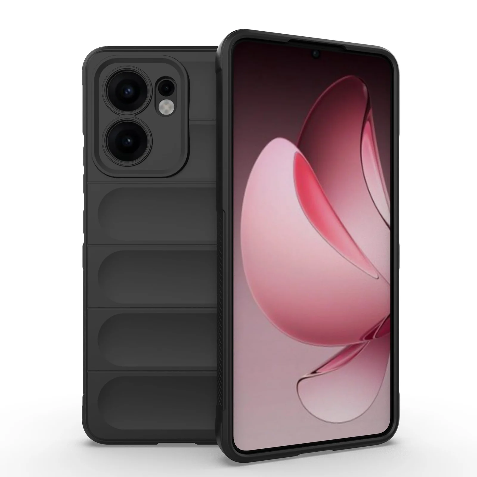 DL3 Mobilak Flexible Silicone and TPU Protective Case with Camera Protection for OPPO Reno 13F - Black
