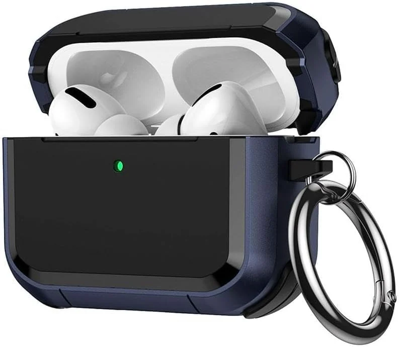 DL3 Mobilak for AirPods Pro 1/2 Case Cover, Military TPU Full Body Protective Case Shockproof for Apple AirPod Pro 2nd/1st Generation Wireless Charging Case with Carabiner Designed