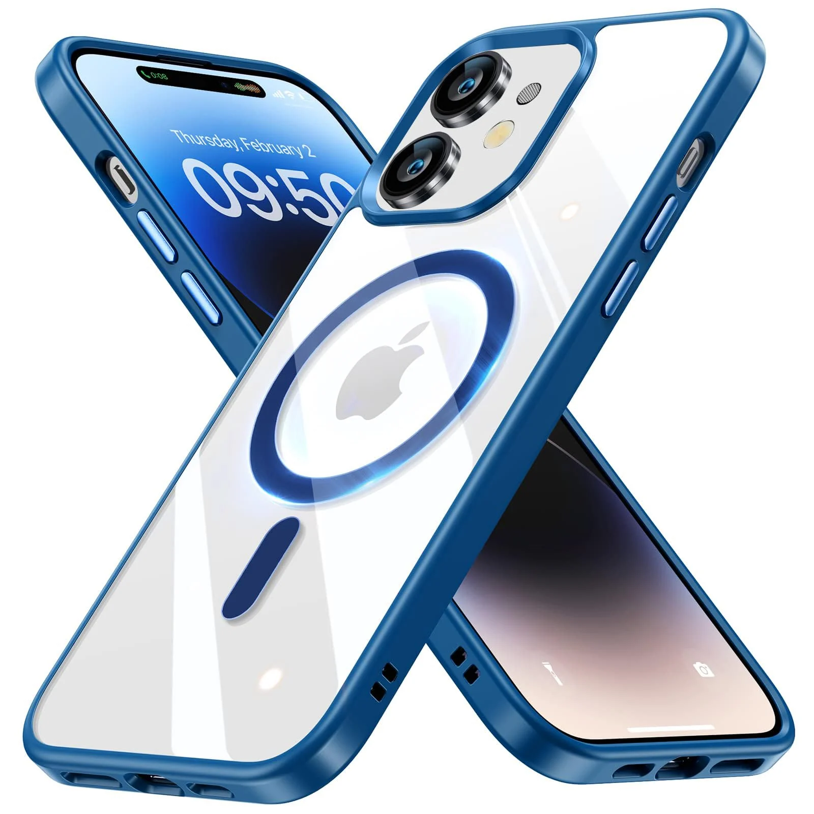 DL3 Mobilak Clear MagSafe-Compatible TPU Case for iPhone 11 (6.1 Inch) - Blue