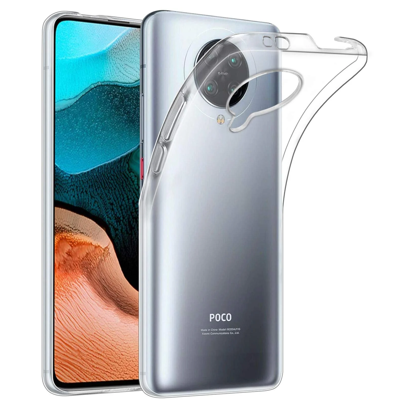 DL3 Mobilak Case Compatible with Xiaomi Poco F2 Pro/Redmi K30 Pro Case Crystal Soft TPU Gel Case Flexible Silicone Anti-Scratch Camera Protection TPU Cover - Clear