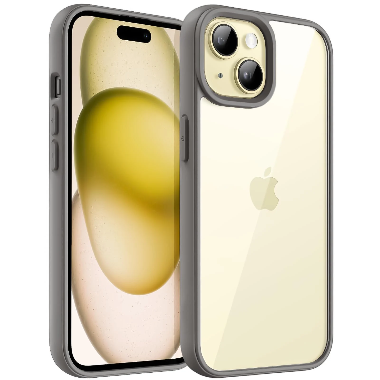 iPhone 15 (6.1 Inch) / Crystal Clear — DL3 Mobilak Clear TPU Case for iPhone 15 (6.1 Inch), Supports wireless charging, Shock-absorbing protection, Anti-fingerprint finish
