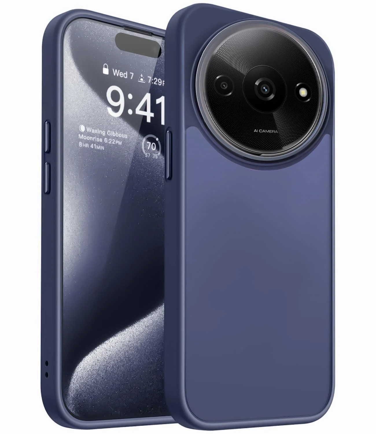 Dl3 Mobilak Matte Case for Xiaomi Redmi A3, Shockproof Drop Protection, Frosted Translucent Matte Back Phone Cover, Anti-Fingerprint (Gray)