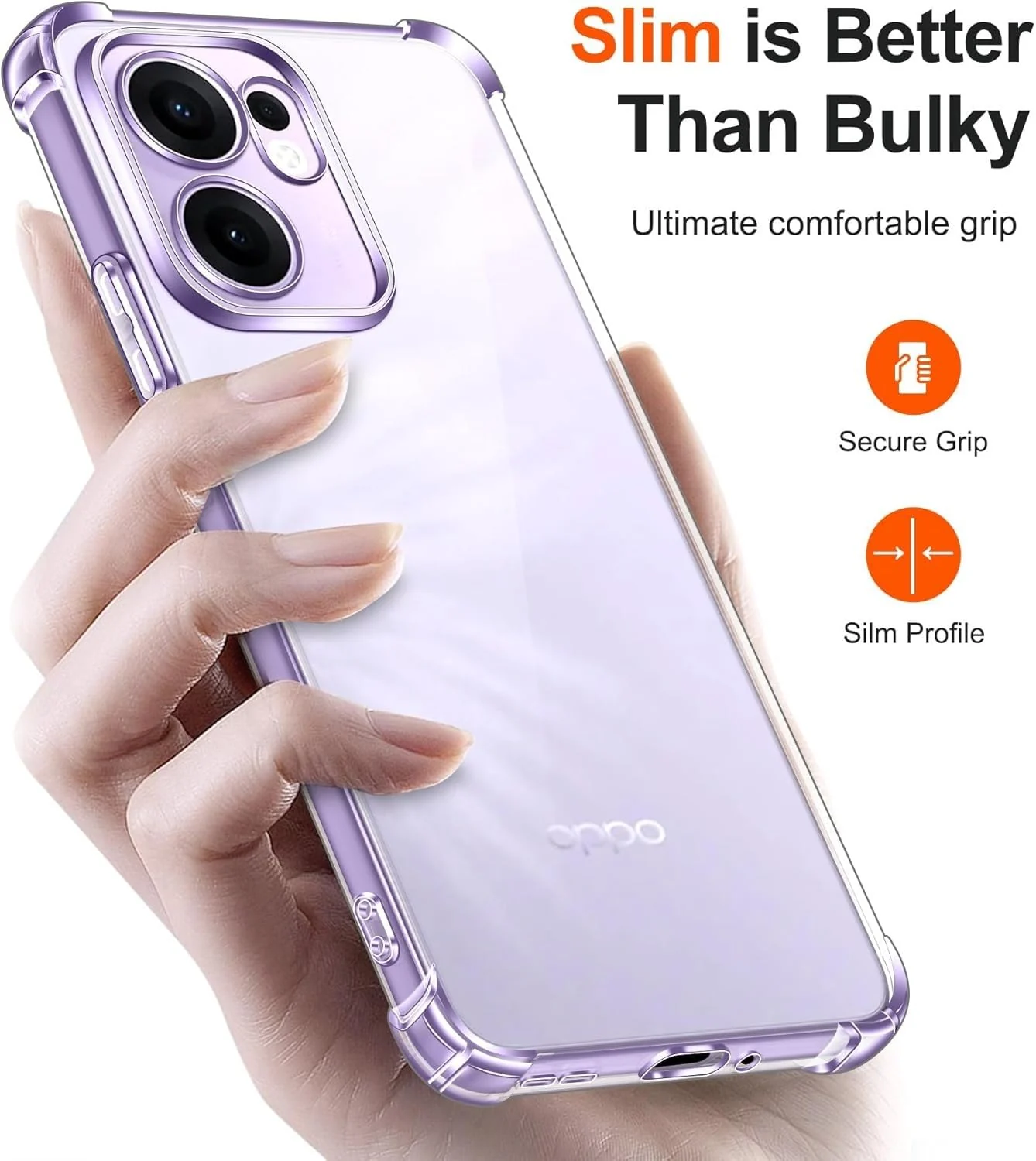 DL3 Mobilak Clear TPU Protective Case for OPPO Reno 13F 5G with Camera Protection and Shockproof Design - Clear