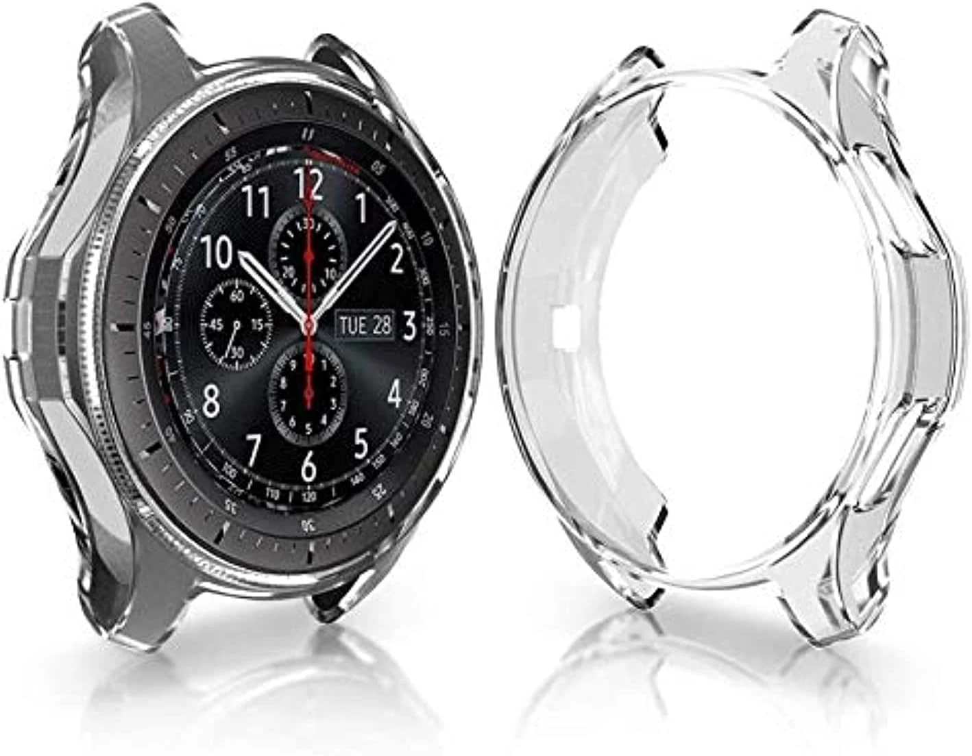 DL3 Mobilak Case Compatible with samsung galaxy 46mm Gear S3 Case All-Around Screen Protector Watch Soft TPU Shockproof Cover Slim Guard Thin Bumper Shell Protector - Clear