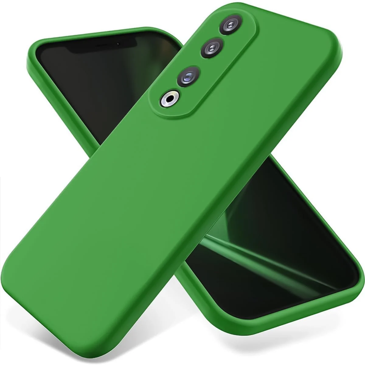 DL3 Mobilak Silicone Protective Case for Honor 90, Shock-absorbing protection, Scratch-resistant surface, Soft microfiber lining - Neon Green