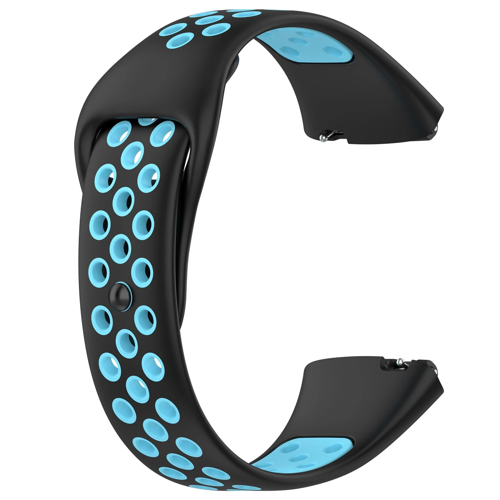 DL3 Mobilak Strap Silicone Compatible With Xiaomi Redmi Watch 3 Active/Redmi Watch 3 Lite, Sport Silicone Watch Band Wrist Strap, Bracelet Wristband Wrist Strap - Black Blue