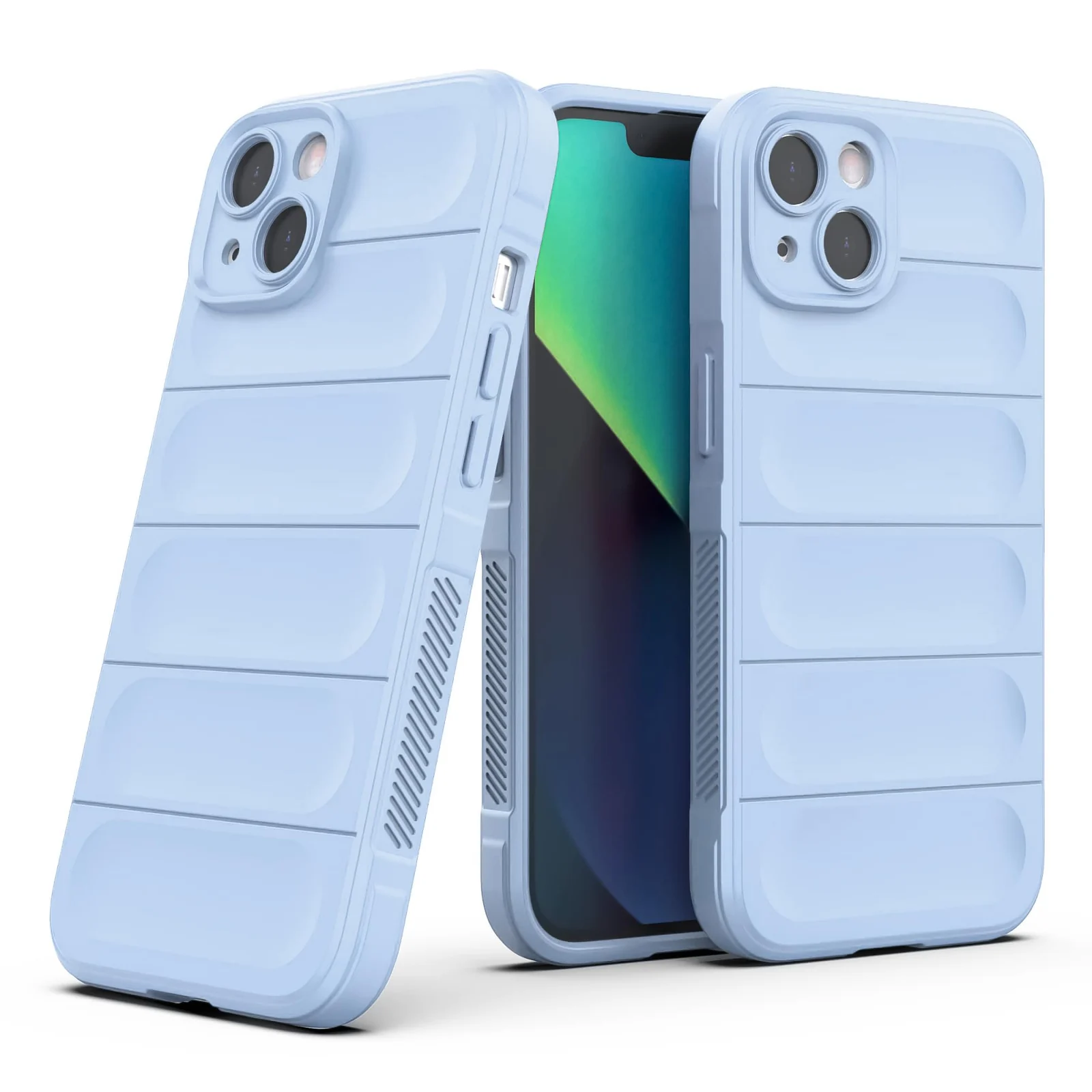 DL3 Mobilak Soft Silicone Protective Case for Apple iPhone 15 with Camera Protection and Shockproof Design - Baby Blue