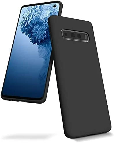 DL3 Mobilak Samsung Galaxy S10 Plus Case, Soft Flexible Silicone Gel Rubber Bumper Cover, Slim Fit Full Body Shockproof Protective Phone Case for Samsung Galaxy S10 Plus - Black