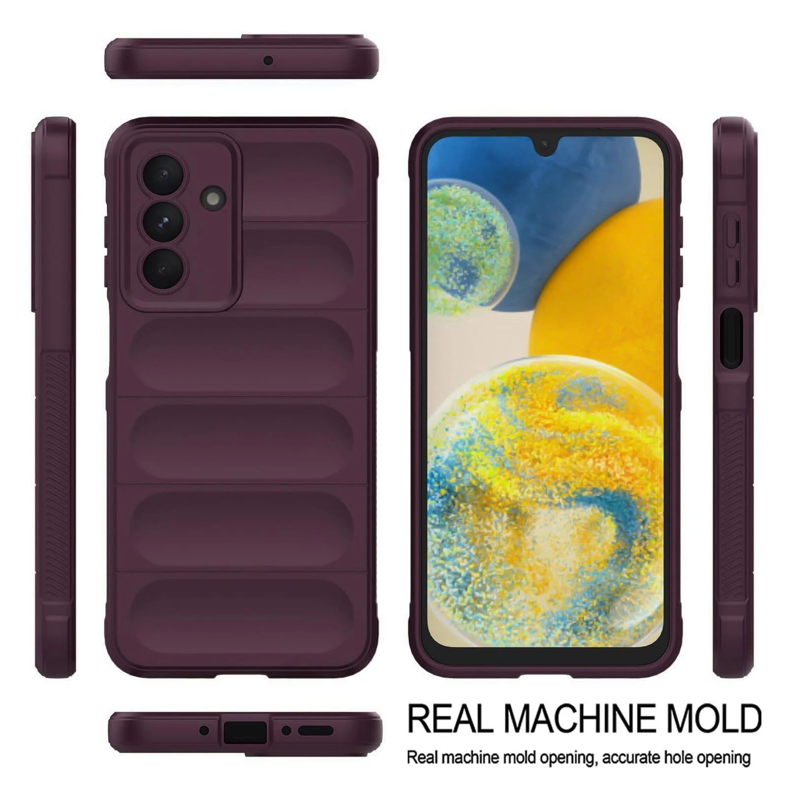 DL3 Mobilak Soft Silicone Protective Case for Samsung Galaxy A26 with Camera Protection and Shockproof Design - Wine Red