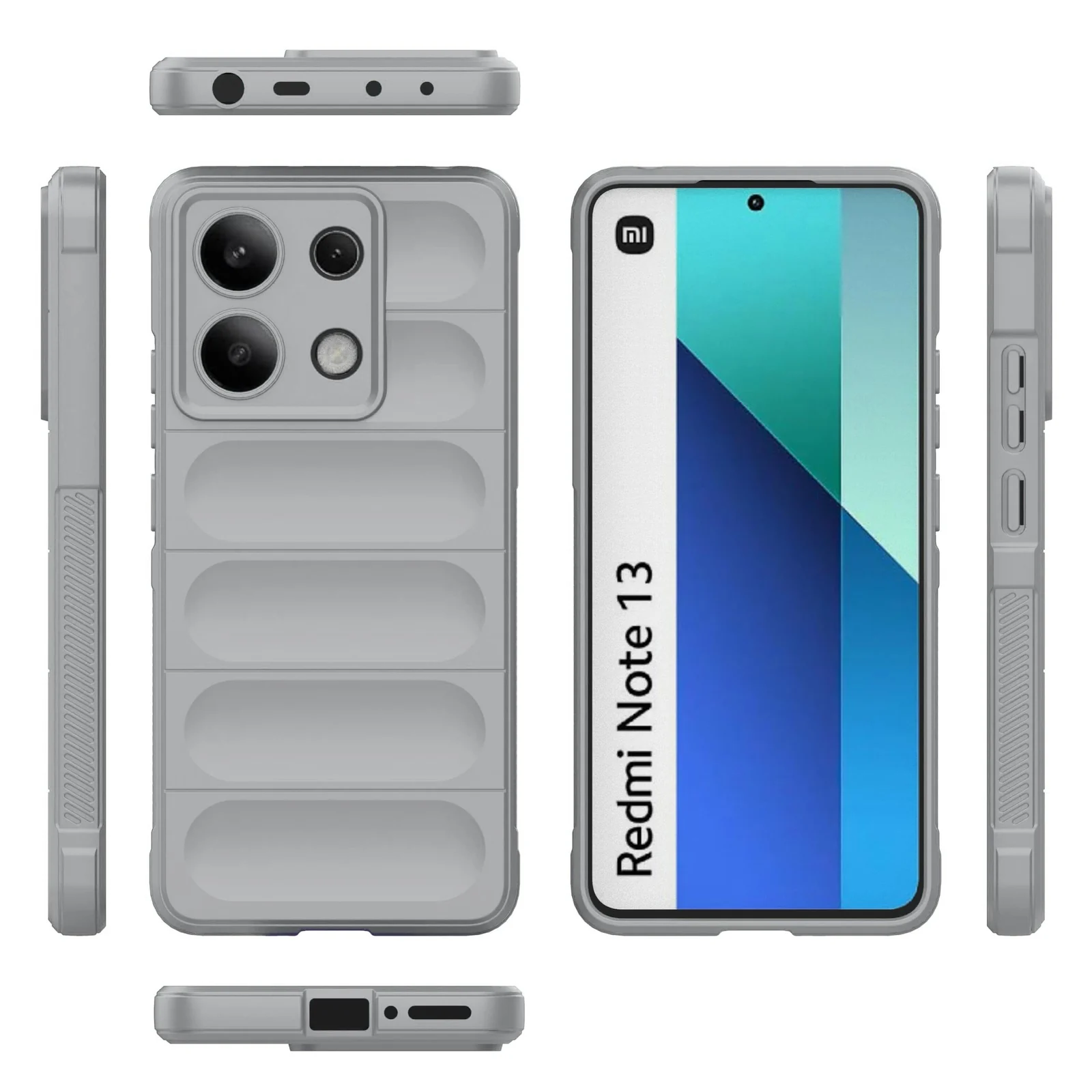 DL3 Mobilak Rugged Protective Case for Xiaomi Redmi Note 13 4G, Camera protection, Shock-absorbing protection, Non-slip grip - Gray