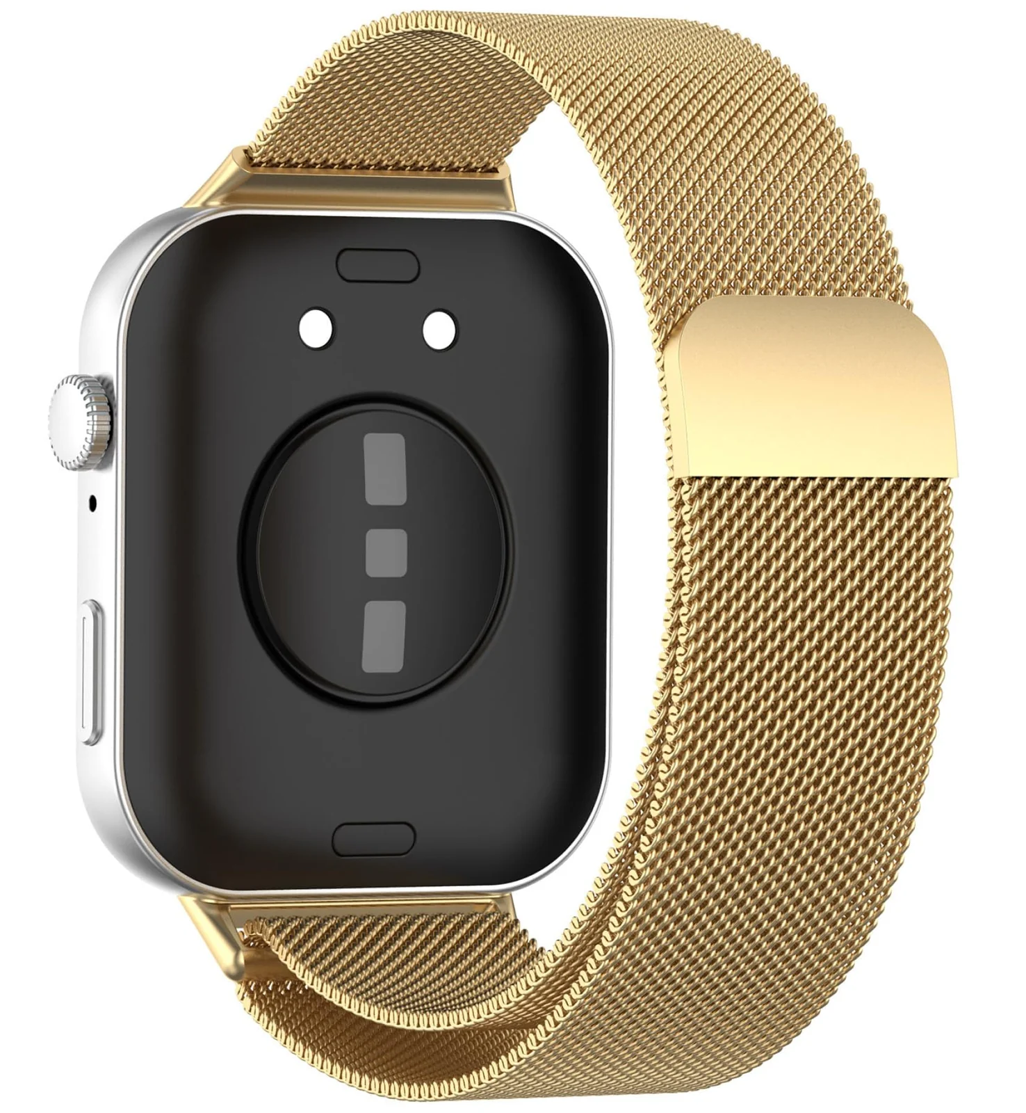 DL3 Mobilak Bracelet Compatible with Huawei Watch Fit 3, Stainless Steel Replacement Straps, Mesh Metal Watch Strap, Magnetic Adjustable Replacement Strap For Huawei Watch Fit3 - Gold