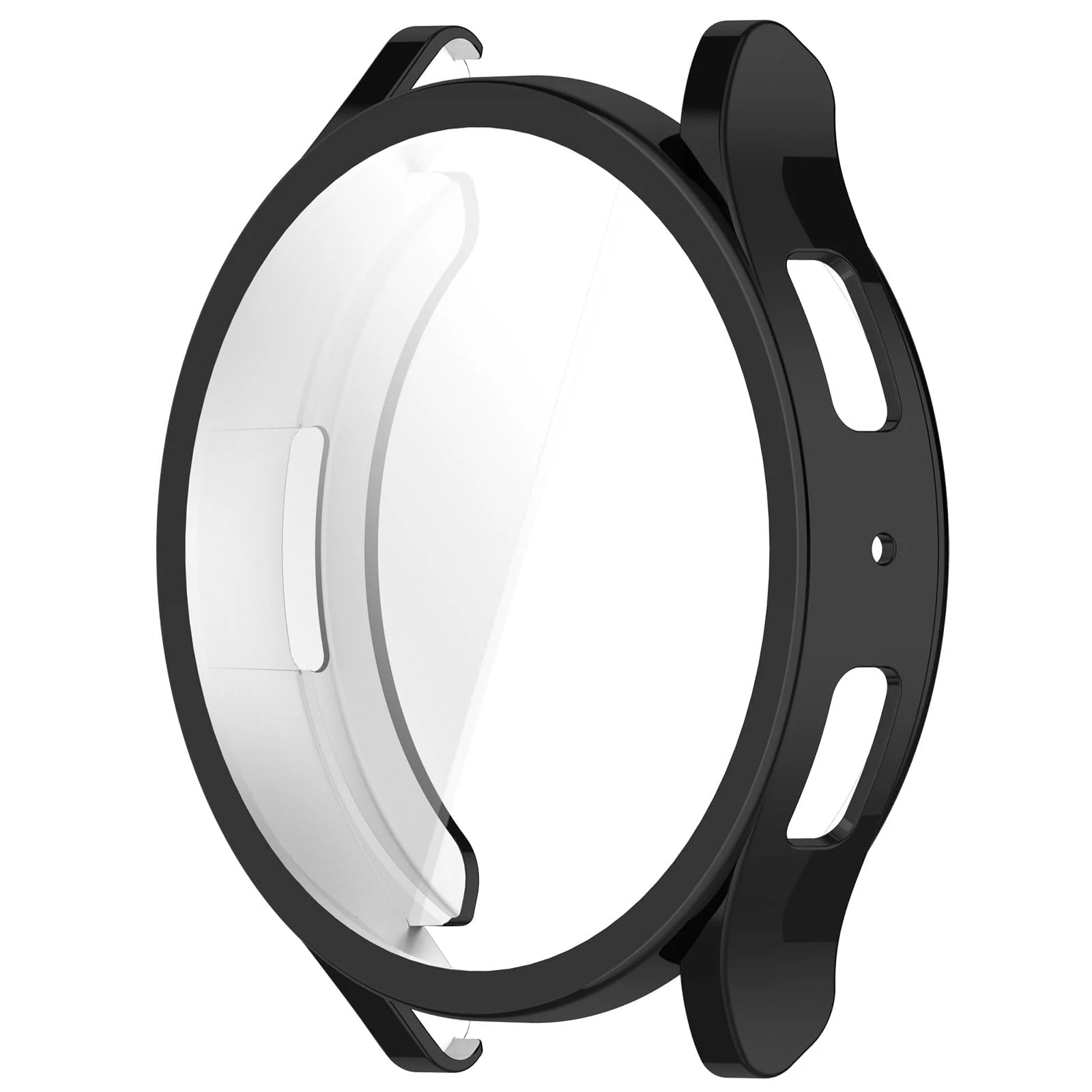 DL3 Mobilak Screen Protector Case for Samsung Galaxy Watch 6 44mm, Flexible TPU Cover Shockproof Protective Case Plated Bumper Shell Galaxy Watch 6 44mm - Black