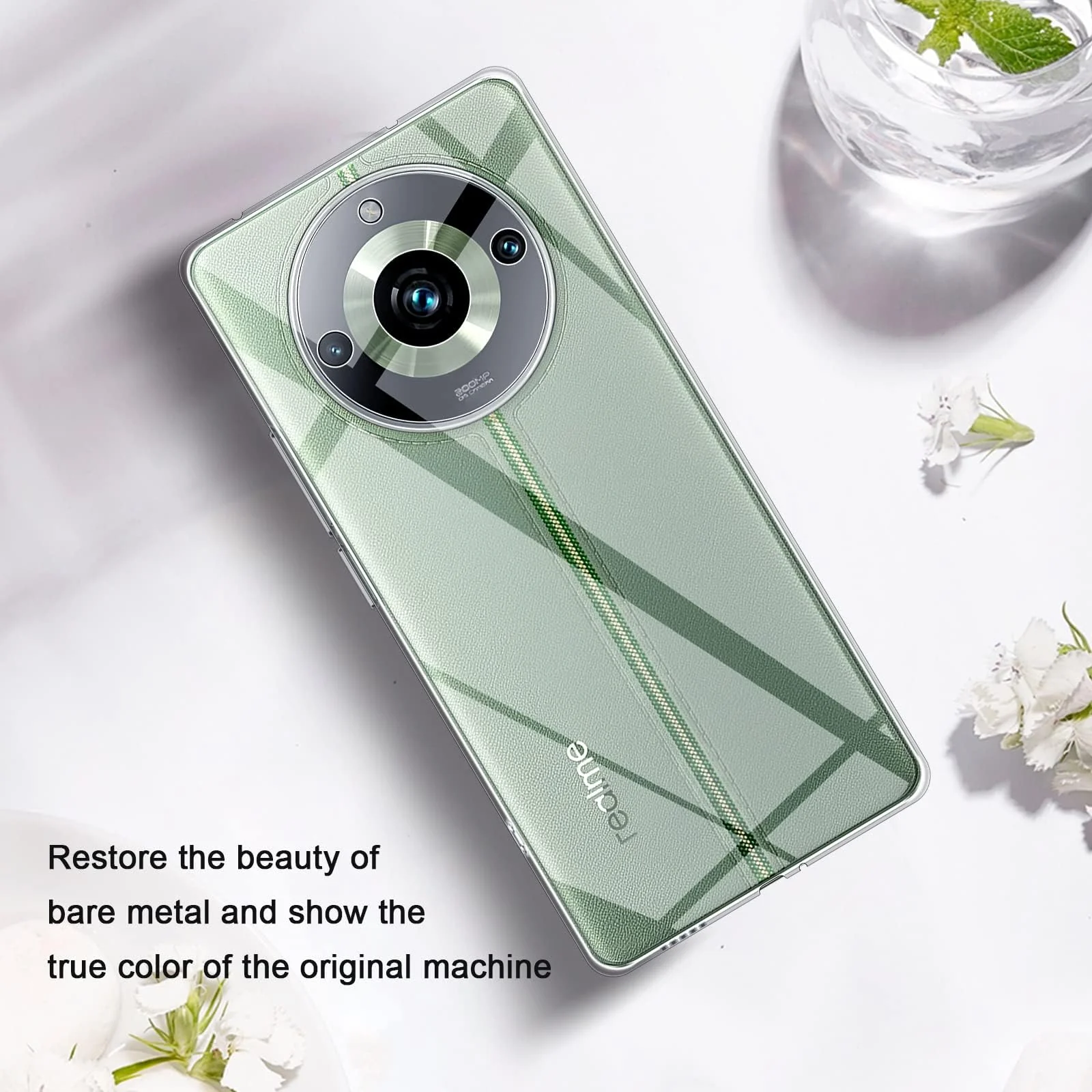 DL3 Mobilak Case Compatible with realme 11 Pro / 11 Pro+ Plus 5G Case Crystal Soft TPU Gel Case Flexible Silicone Anti-Scratch Camera Protection TPU Cover - Clear