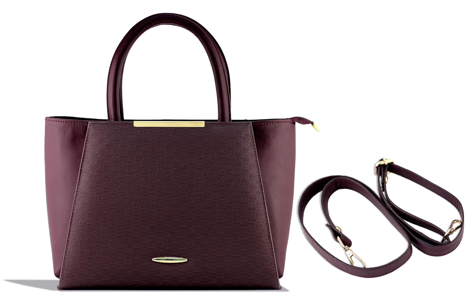 Mobigon Women’s Handbag Elegant Textured Satchel with Adjustable Shoulder Strap Structured Spacious Tote with Top Zipper Closure for Work, Office, Shopping & Daily Use