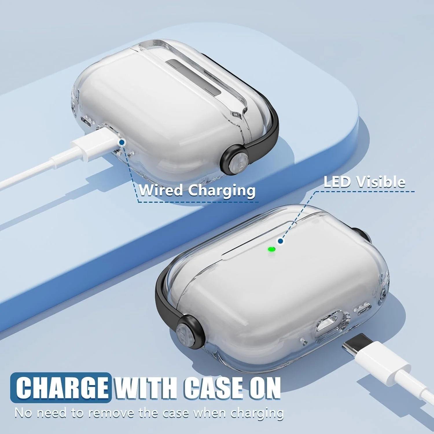 DL3 Mobilak Case for AirPods 3 Protective [With Closure Lid] [Front LED Visible] [With Wrist Strap] Skin Case Compatible with Airpod 3rd Generation 2021 - Gray