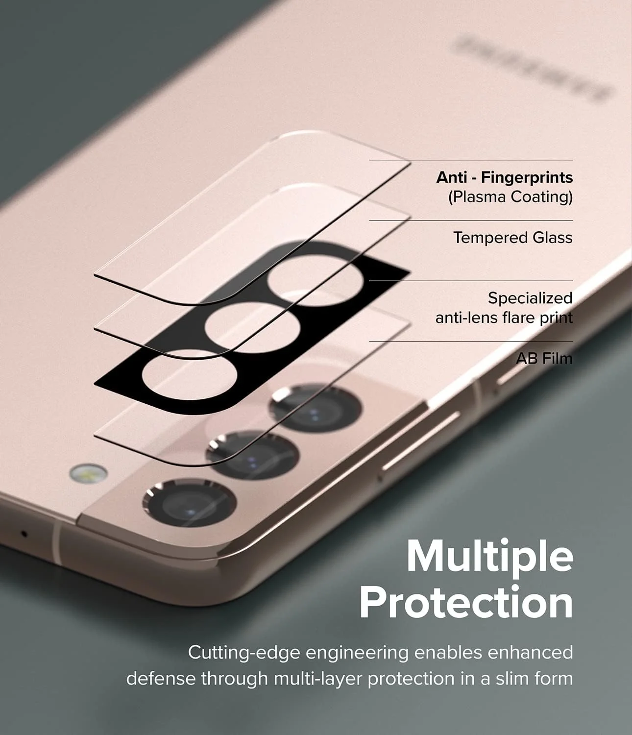 DL3 Mobilak Camera Protector Tempered Glass Screen Protector HD [Full Coverage][Anti-Scratch] Drop Protection Ultra Clear/Thin Lens Protector Case - (Galaxy S21+ Plus) - Black
