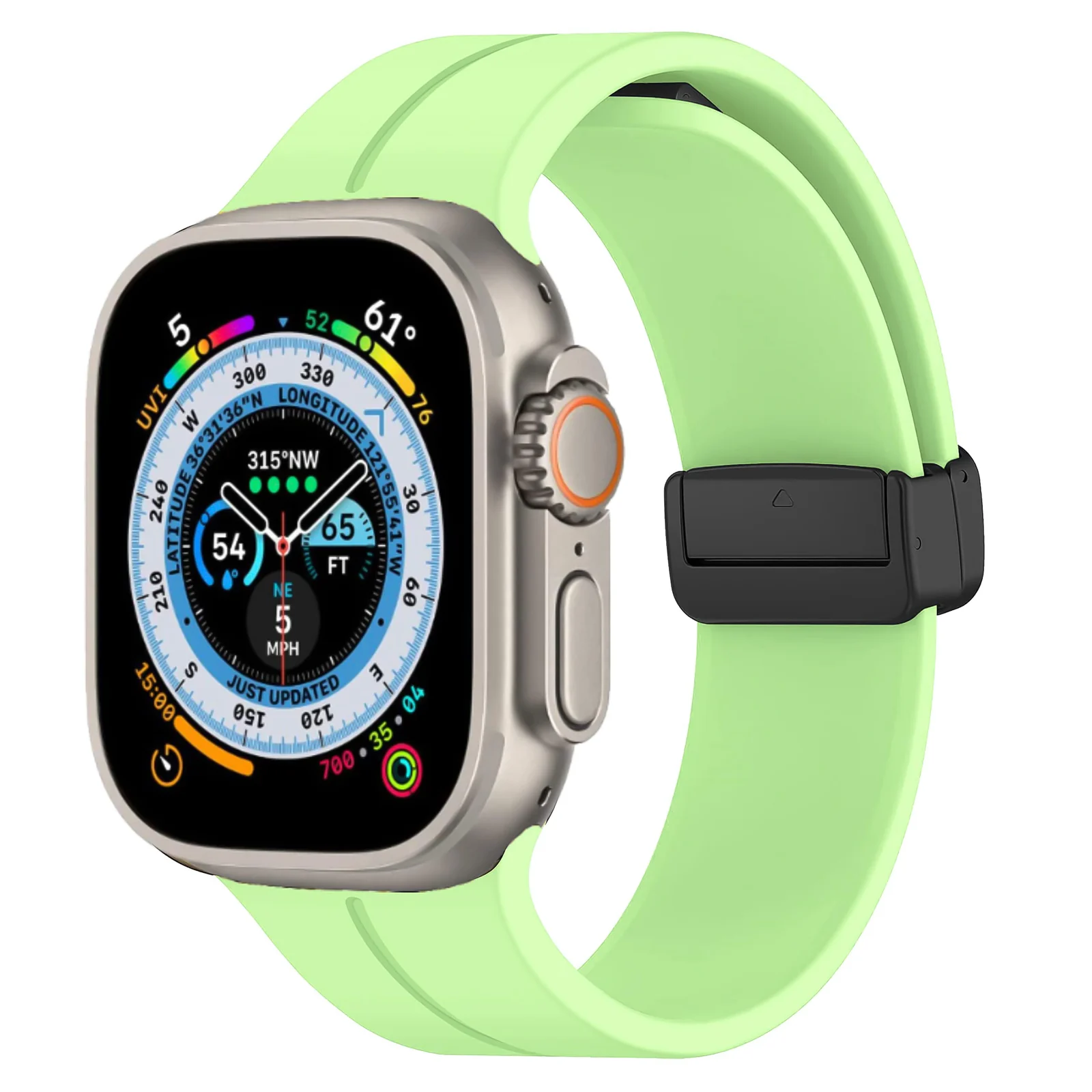 DL3 Mobilak Magnetic for Apple Watch Ultra Band 49mm 45mm 44mm 41mm 40mm 38mm 42mm, Soft Sport Silicone Replacement Wristband Strap for iwatch Series 9 8/7/6/5/4/3/2/SE (Lime, 38mm/40mm/41mm) - Lime
