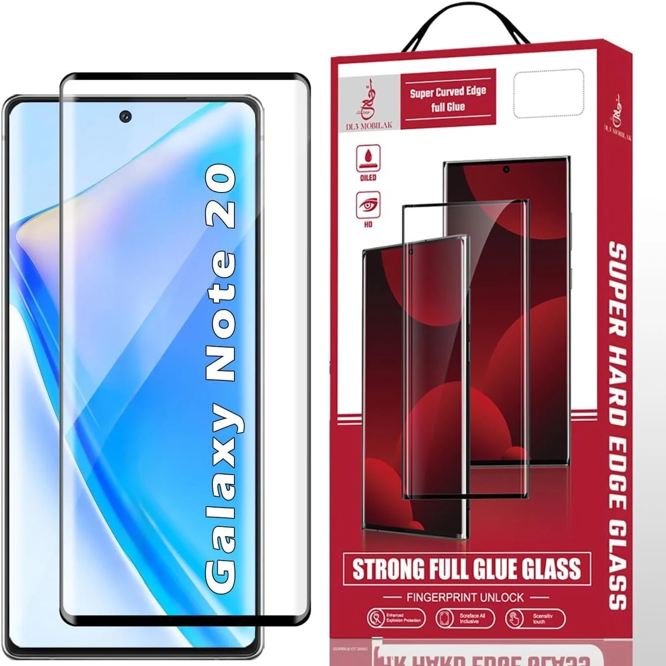 DL3 Mobilak Screen Protector for Samsung Note 20, Tempered Glass Screen Saver Premium HD Protective, Scratch Resistant, NO-Bubble, 9H Hardness, Full Coverage Film For Samsung Note 20 - Clear