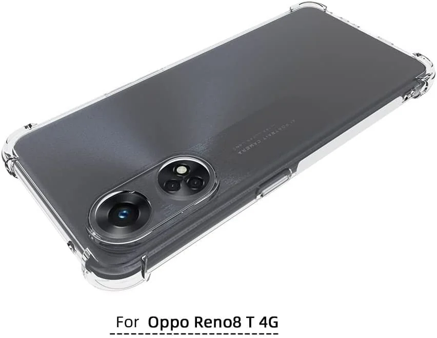 DL3 Mobilak Clear TPU Protective Case for OPPO Reno 8T 4G with Camera Protection and Shockproof Design - Clear