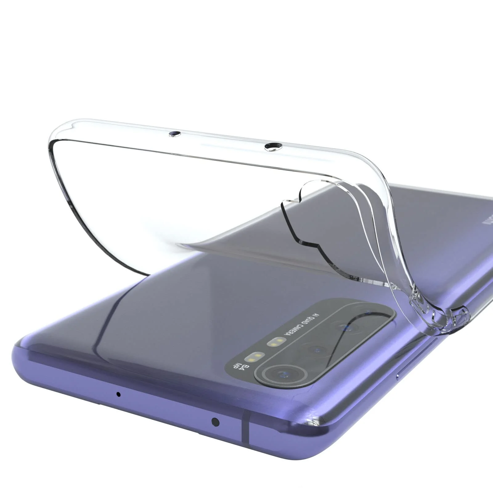 DL3 Mobilak Case Compatible with Xiaomi Mi Note 10 Lite Case Crystal Soft TPU Gel Case Flexible Silicone TPU Cover - Clear