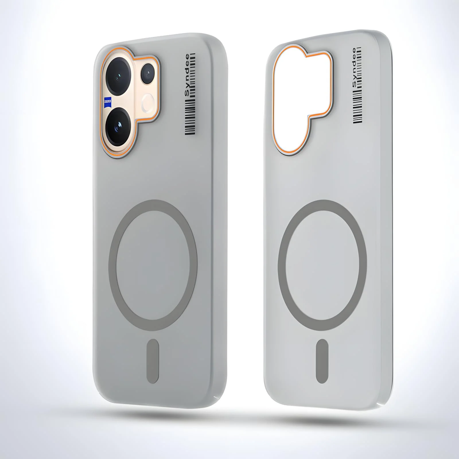 DL3 Mobilak Case Back Cover for vivo V60 5G, Sleek Frosted Translucent Back Only Compatible with Wireless Magnetic Accessories | Anti-Scratch Shockproof Phone Case - Gray