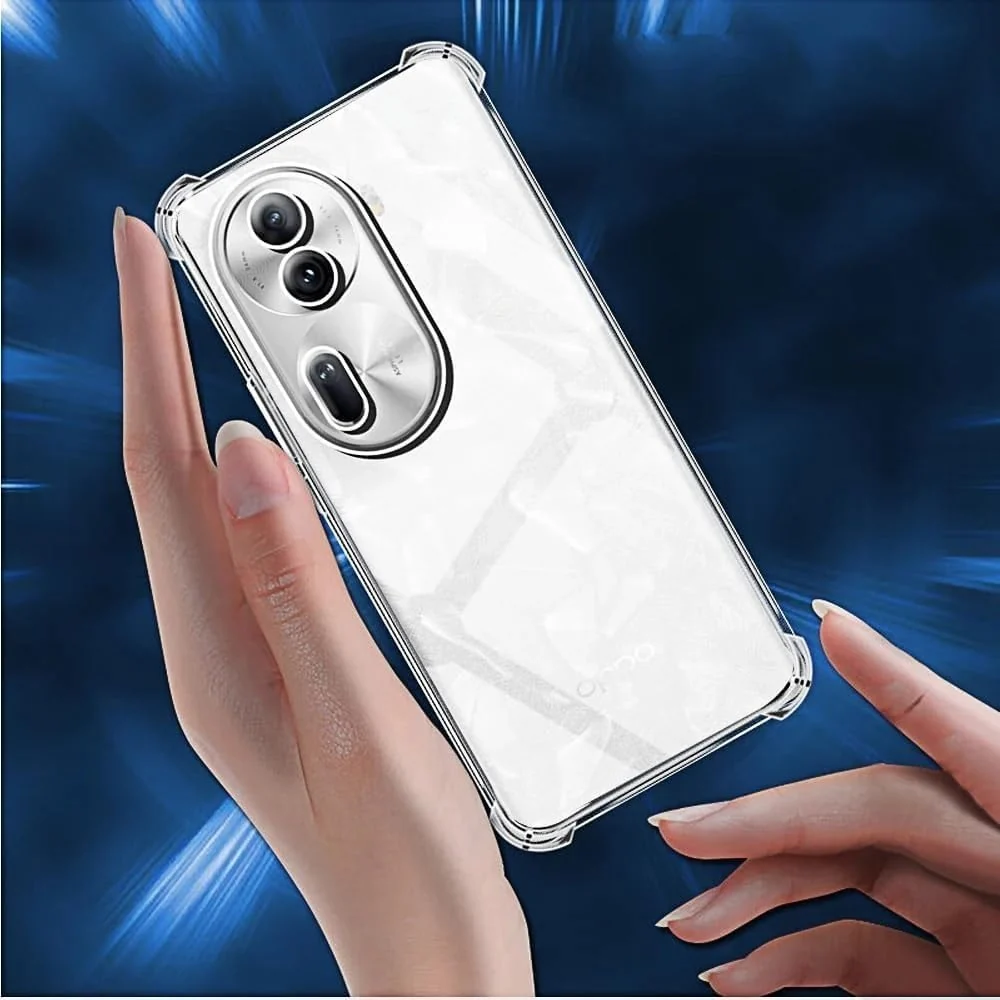 DL3 Mobilak Clear TPU Case for OPPO Reno 11 Pro 5G, Camera protection, Shock-absorbing protection, Non-slip grip - Clear